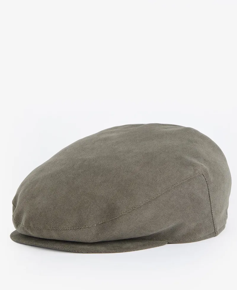 Barbour Beaufort Waterproof Flat Cap in Olive
